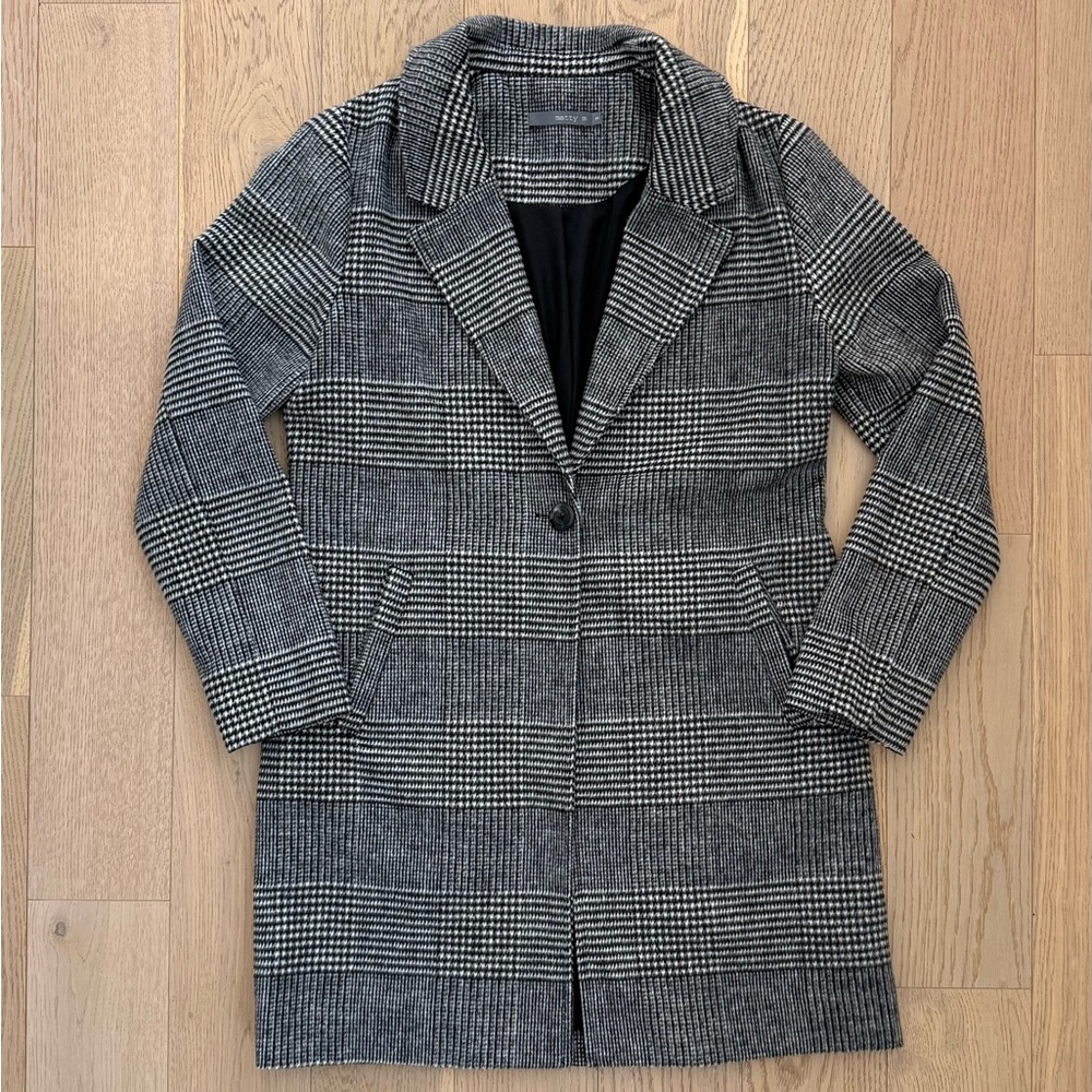 Women's Wool Blend Plaid Coat